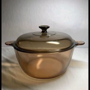 Corningware Smoky Brown Glass Casserole with Lid